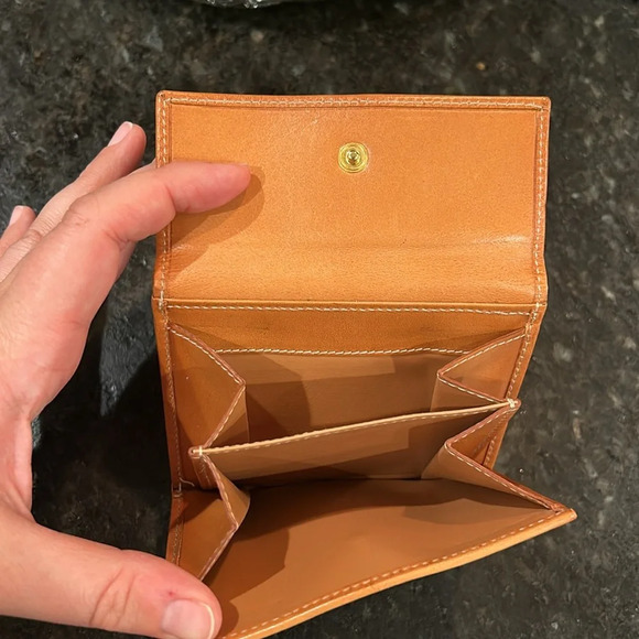 Celine Tri-fold Wallet Vintage 99 Macadam Pattern Leather/PVC Brown - Picture 3 of 13